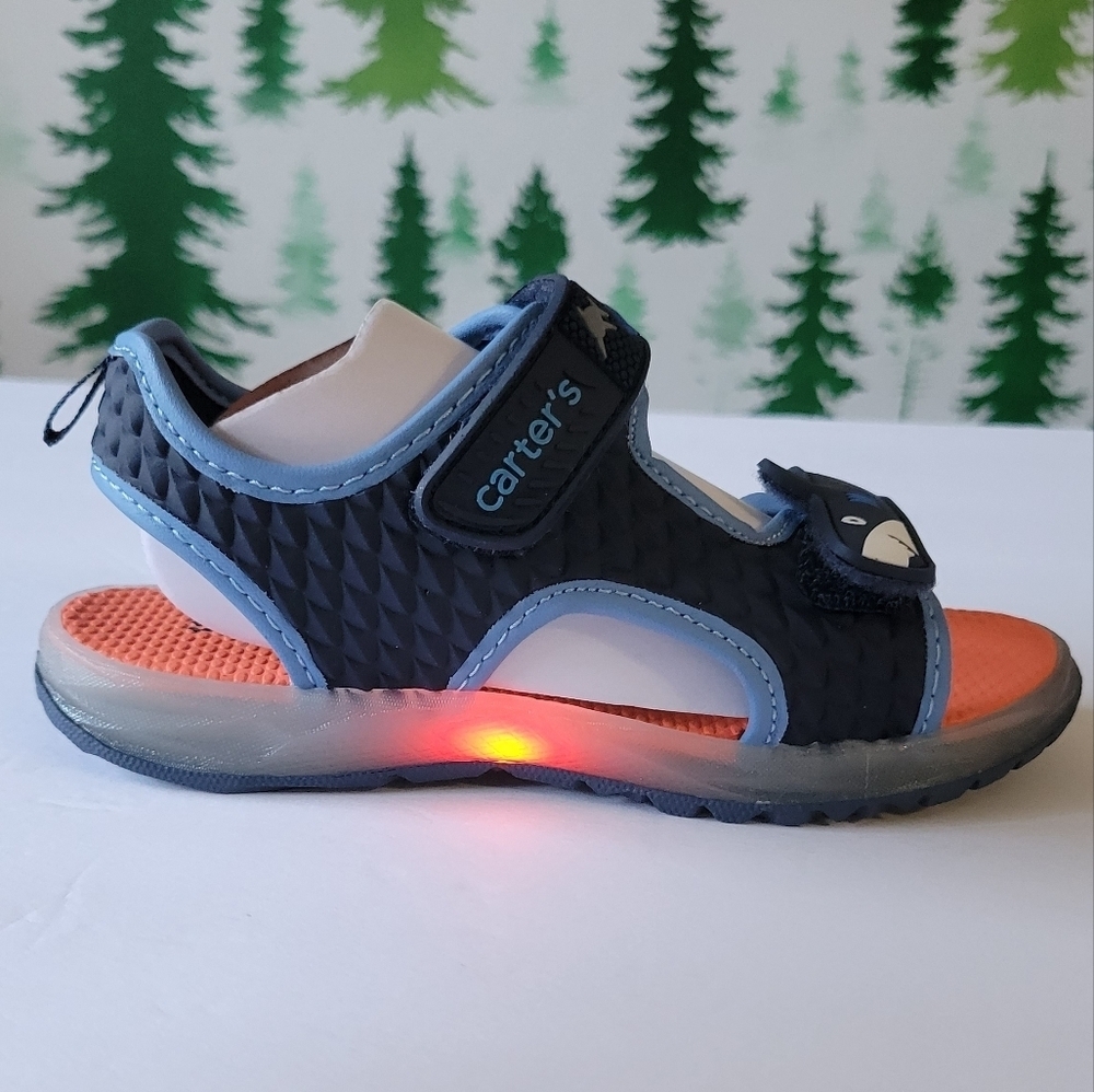 New 4T Carter's Shark Light-Up Sandals.